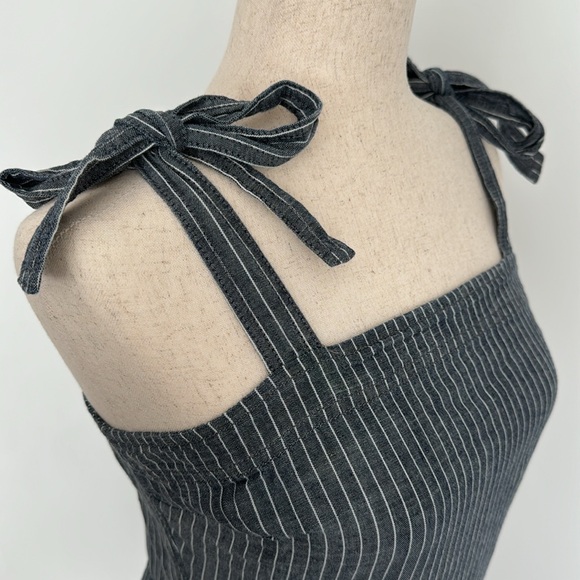 Express Blue Stripped Mini Dress - Picture 6 of 7